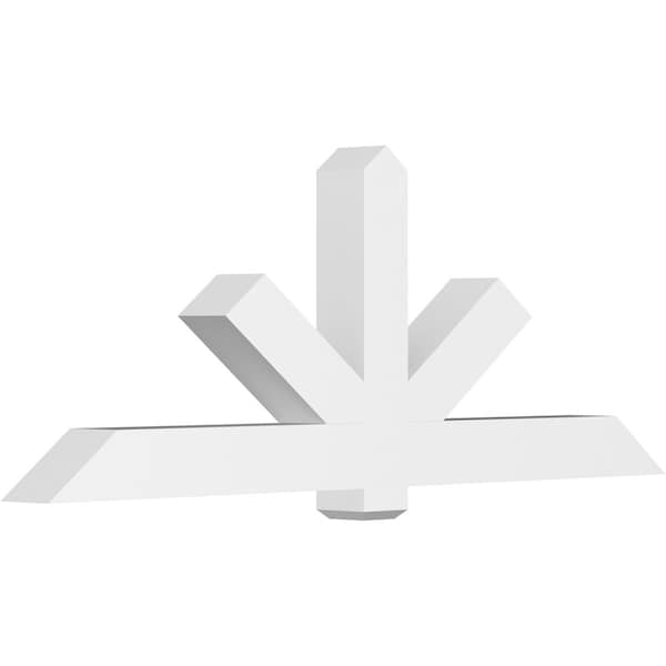 Ekena Millwork Kennewick Architectural Grade PVC Gable Bracket, 84"W x 31 1/2"H x 6"D x 6"F, 9/12 Pitch GBP084X32X0606KEN00 - main